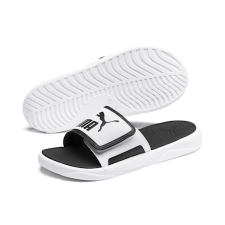 Puma flip flops white store