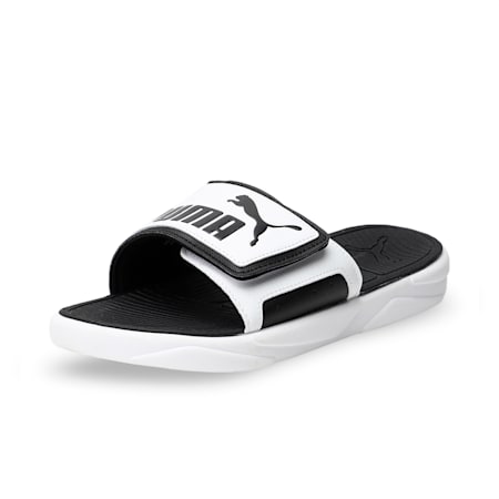 puma grey slide flip flop