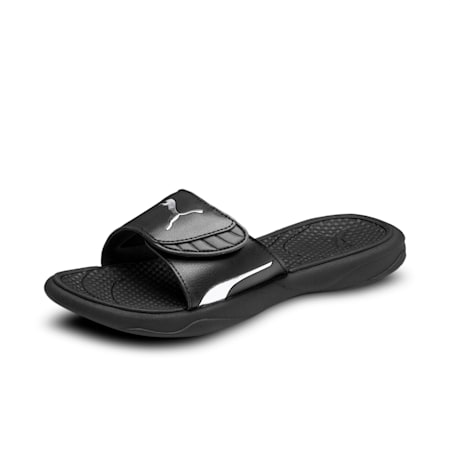 puma black slippers & flip flops