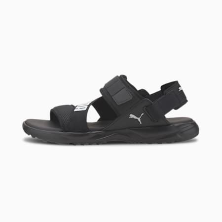 womens black puma flip flops