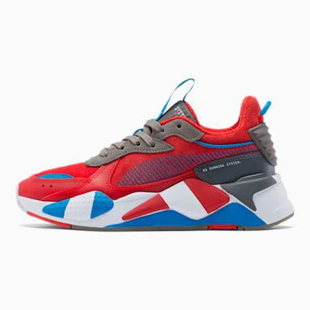 blue and red pumas