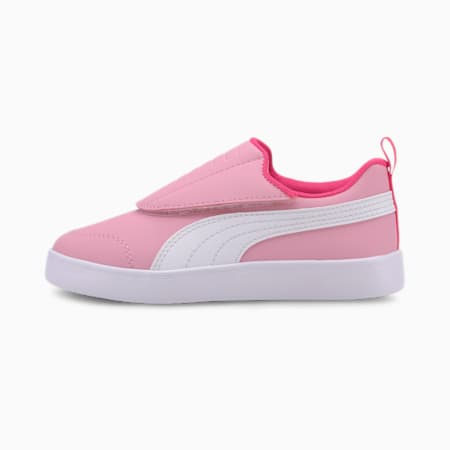 Courtflex v2 Padded Kids' Shoes, Pale Pink-Puma White, small-IND