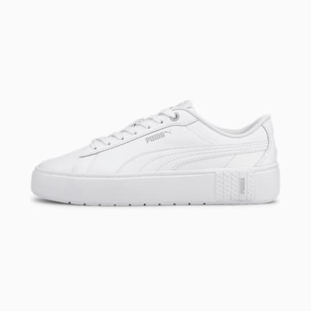 puma smash platform l white