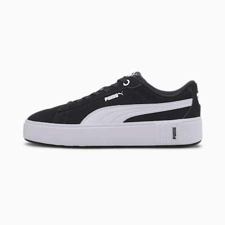 puma platform black and white