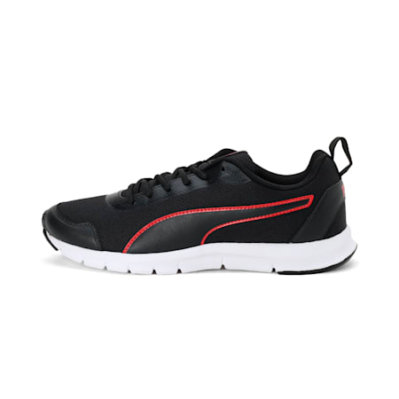 pink and black puma shoes