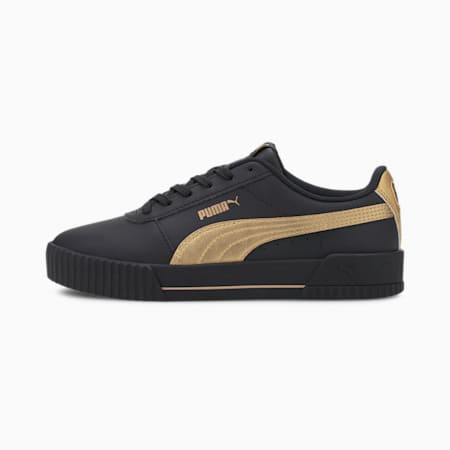 Carina Meta20 Women's Trainers, Puma Black-Puma Team Gold, small-THA