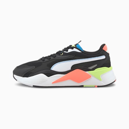 puma kor sneakers black orange