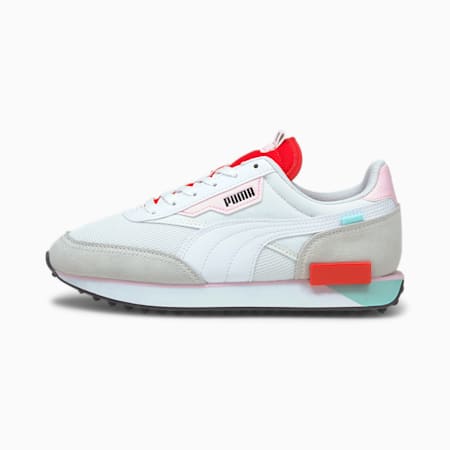 Future Rider Neon Play Sneakers, Puma White-Poppy Red, small-THA