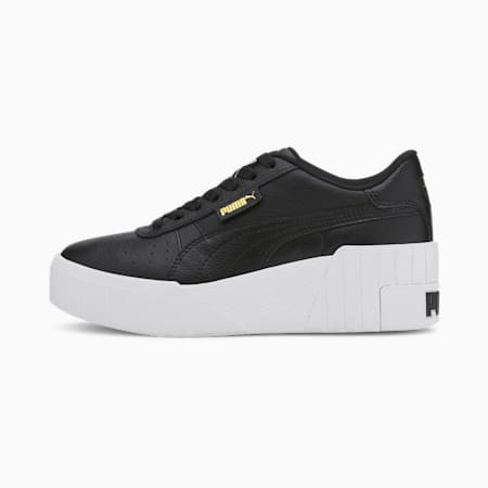 Cali Wedge Women's Trainers, Puma Black-Puma White, small