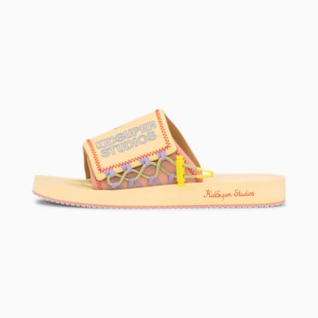 PUMA x KIDSUPER Wilo Sandals, Mellow Yellow-Peach Beige, small-SEA