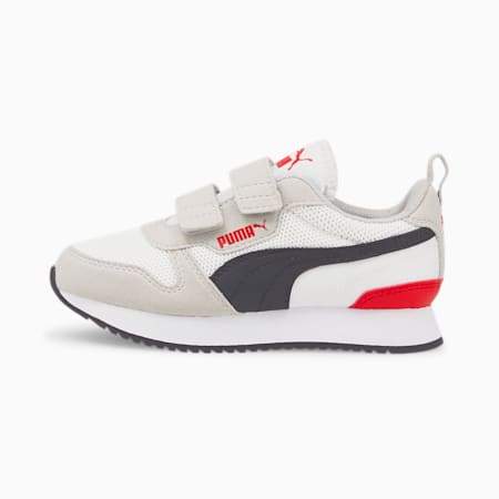 R78 Kids Sneaker, Puma White-Puma Black-High Risk Red, small