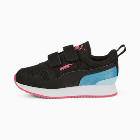 R78 sportschoenen voor kinderen, Puma Black-Puma Black-Sunset Pink, small