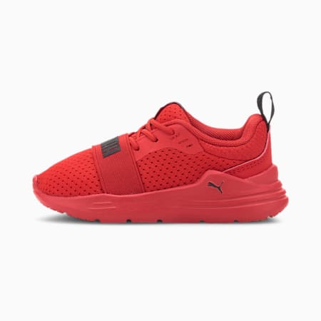 Wired Run Babies' Trainers, High Risk Red-Puma Black, small-GBR