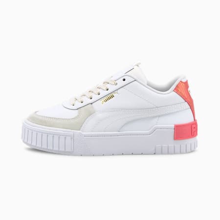 Cali Sport Fireworks Youth Sneakers, Puma White-Sun Kissed Coral, small-AUS