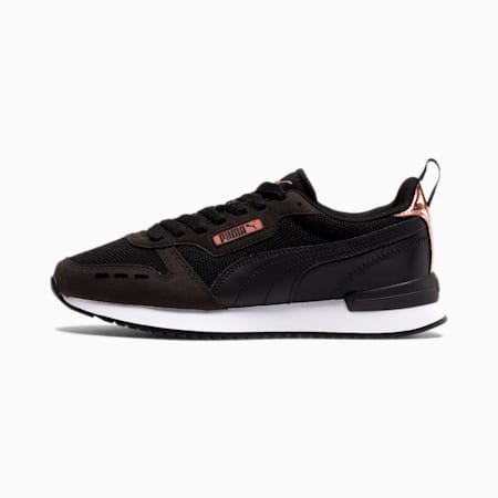 puma rose gold black shoes