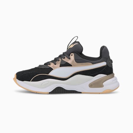 black soft trainers