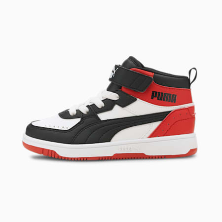 Baskets Rebound JOY enfant, Puma White-Puma Black-High Risk Red, small-DFA