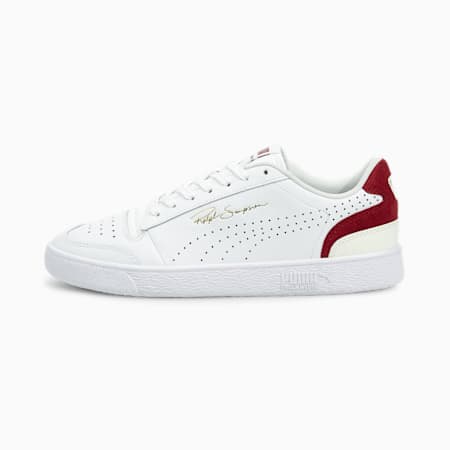 Ralph Sampson Lo Perf Colour Trainers, Puma White-Intense Red-Ivory Glow, small