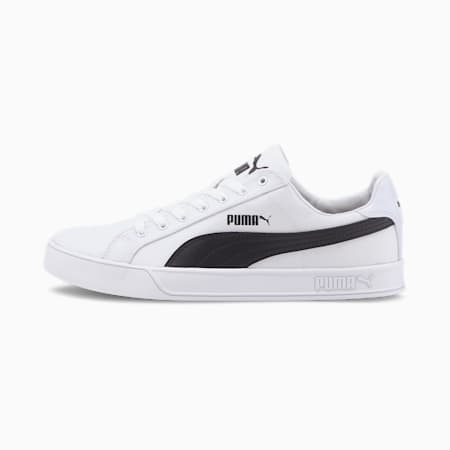 Sepatu Trainer Smash Vulc Canvas, Puma White-Puma Black, small-IDN