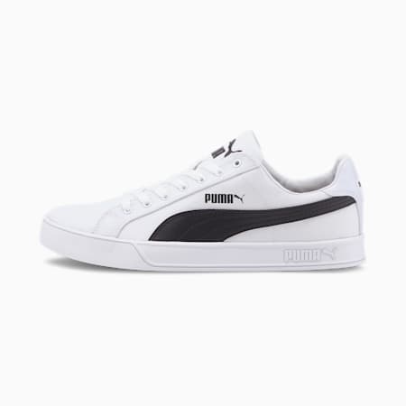 Smash Vulc Canvas Trainers, Puma White-Puma Black, small-PHL