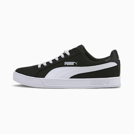 Smash Vulc Canvas Unisex Sneakers, Puma Black-Puma White, small-AUS
