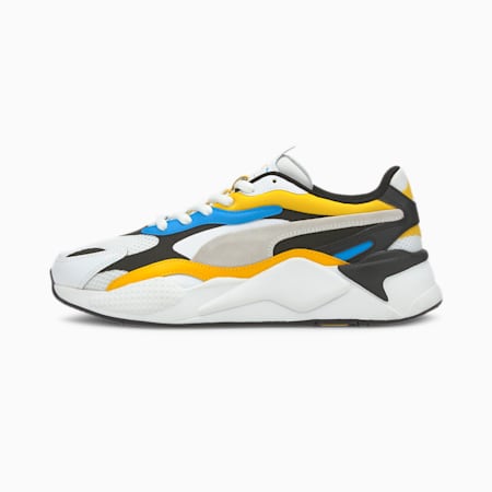 yellow and blue sneakers