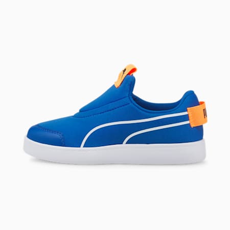 Courtflex v2 Slip-On Kids' Trainers, Victoria Blue-Puma White, small-PHL