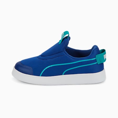 Courtflex v2 Slip-On Kids' Trainers, Sodalite Blue-Deep Aqua, small-PHL