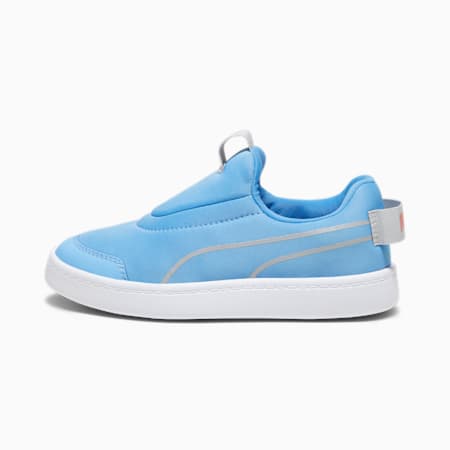 Courtflex v2 Slip-On Kids' Trainers, Regal Blue-Cool Light Gray, small-SEA