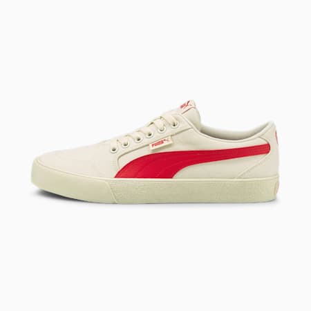 C-Skate Vulc Trainers, Whisper White-High Risk Red, small-IDN