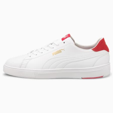 Serve Pro Lite Trainers, Puma White-Puma White-High Risk Red-Puma Team Gold, small-SEA