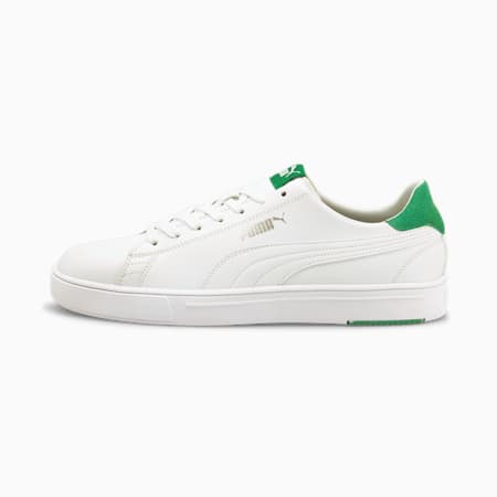 Serve Pro Lite Unisex Sneakers, Puma White-Puma White-Amazon Green-Puma Silver, small-AUS