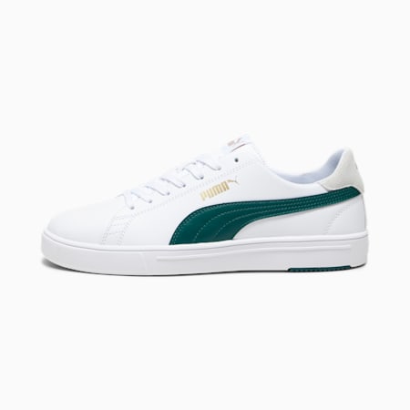 Serve Pro Lite Trainers, PUMA White-Malachite-PUMA Gold, small-SEA