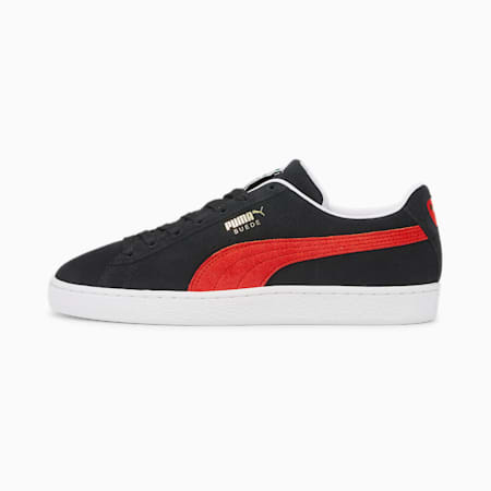 Suede Classic XXI Sneakers, Puma Black-Cherry Tomato, small-AUS