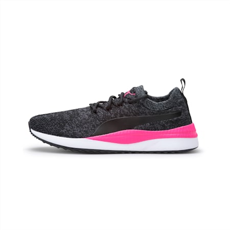 Pacer Next Formstrip Knit Trainers, Puma Black-Beetroot Purple, small-PHL