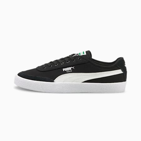 Oslo Vulcanised Canvas Trainers, Puma Black-Puma White, small-THA