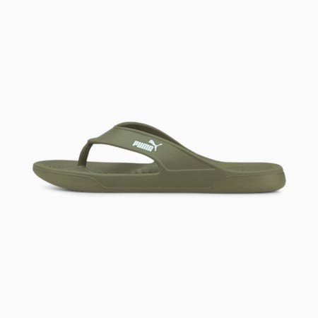 Aqua Flip Flip Flops, Burnt Olive-Puma White, small-DFA