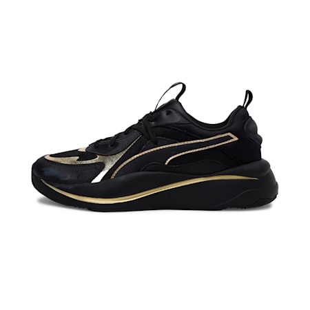 RS-Curve Glow Women's Trainers, Puma Black-Puma Team Gold, small-SEA