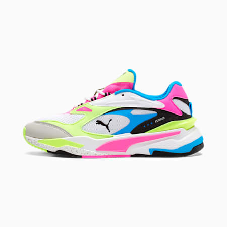 puma pink and yellow shoes