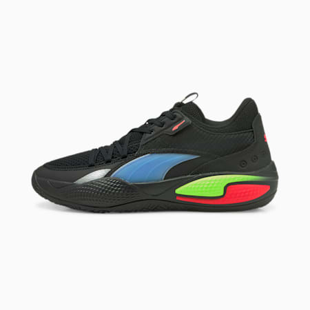 Court Rider Pop Basketball Shoes, Puma Black-Bluemazing, small