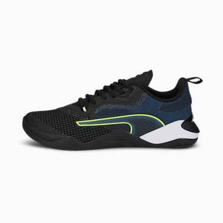 Fuse 2.0 Men's Training Shoes, Puma Black-Evening Sky-Lime Squeeze, small-AUS