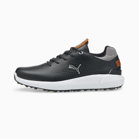 IGNITE Articulate Leather Men's Golf Shoes, Puma Black-Puma Silver, small-AUS