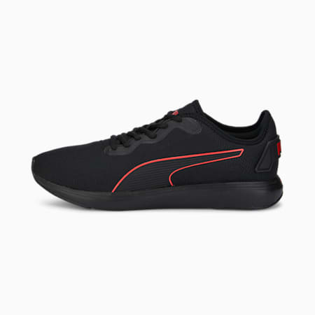 SOFTRIDE Cruise Bold Unisex Walking Shoes, Puma Black-High Risk Red, small-IND