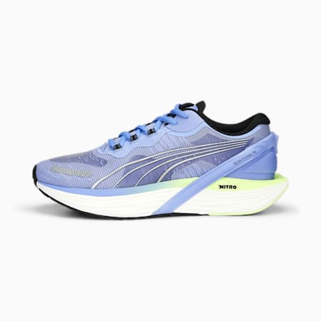 Run XX Nitro WNS Women's Running Shoes, Elektro Purple-Fizzy Lime-PUMA Silver, small-AUS