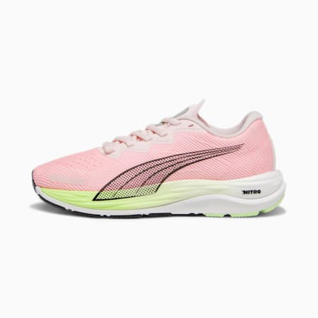 Velocity Nitro 2 Women’s Running Shoes, Frosty Pink-Speed Green, small-AUS