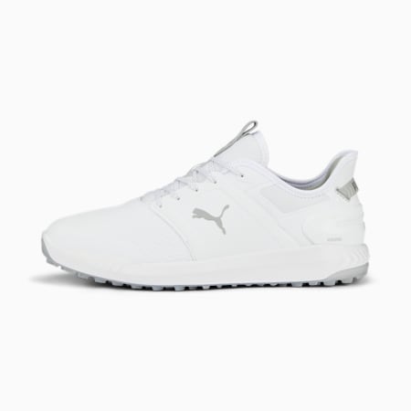 IGNITE Elevate Wide Men's Golf Shoes, PUMA White-PUMA Silver, small-AUS