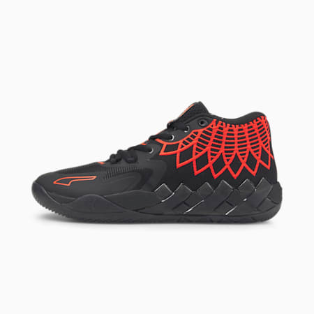 MB.01 Basketball Shoes, Puma Black-Red Blast, small-SEA