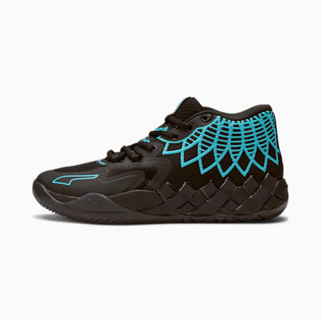 Zapatillas de baloncesto MB.01, Puma Black-Blue Atoll, small
