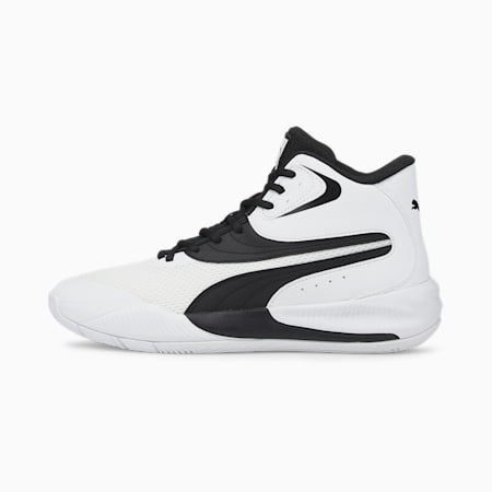 Triple Mid Basketball Shoes, Puma White-Puma Black, small