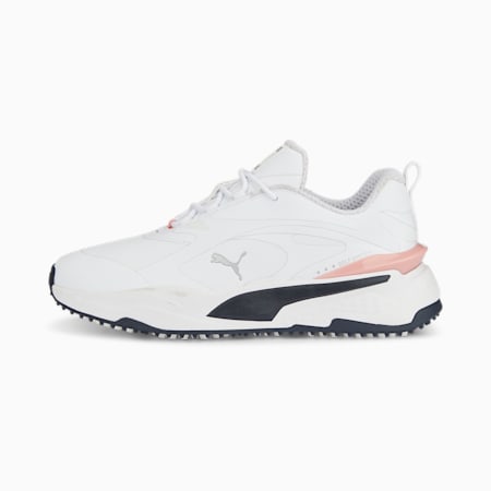 Damskie buty do golfa GS-Fast, PUMA White-Navy Blazer-Flamingo Pink, small